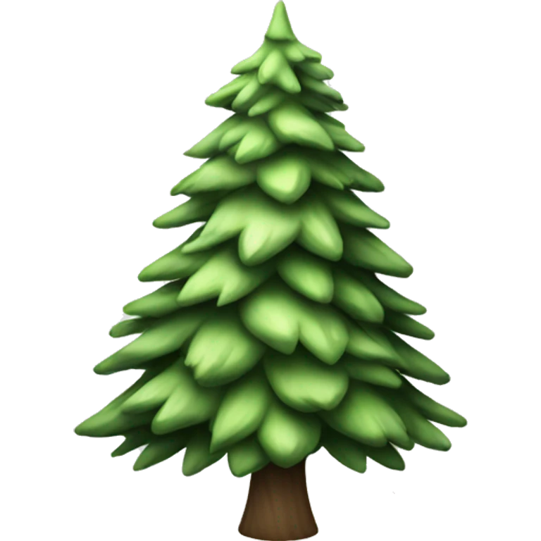  actual white fir christmas tree isolated.  emoji