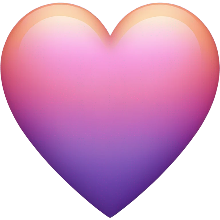 Purple heart ombre with peach colour and pink colour emoji