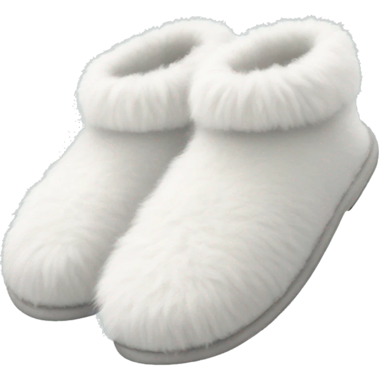 white fluffy slippers emoji