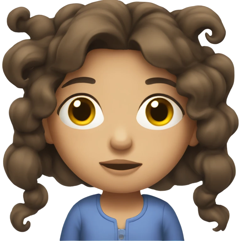 Brunette girl sleeping emoji