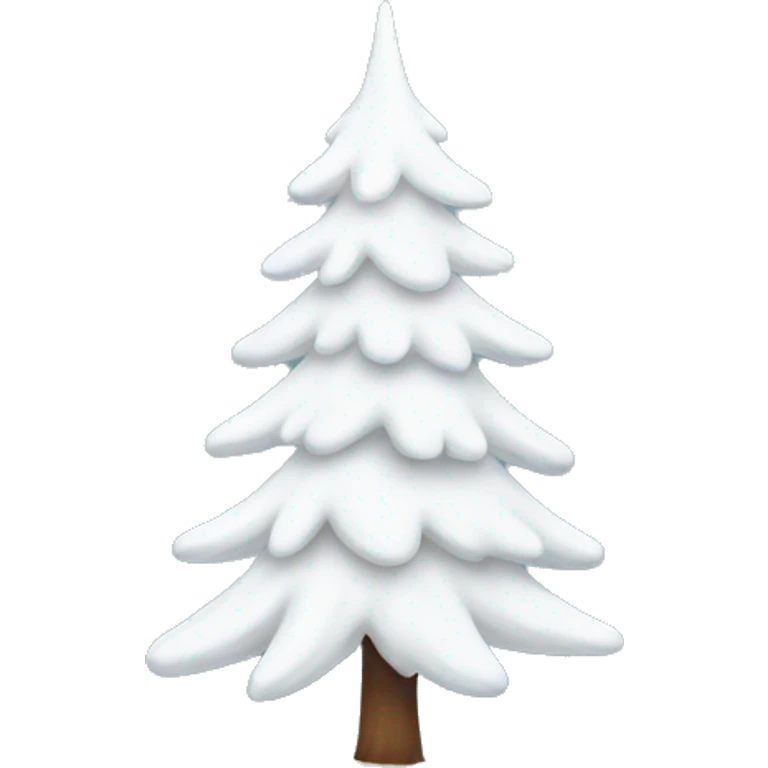  actual white fir christmas tree isolated.  emoji