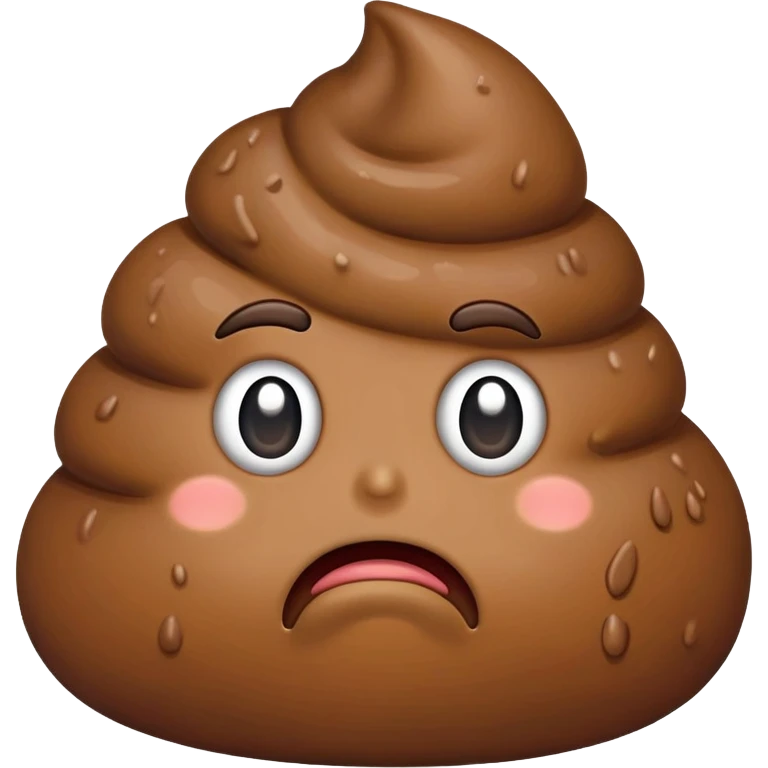 нарисуй недовольную какашку emoji
