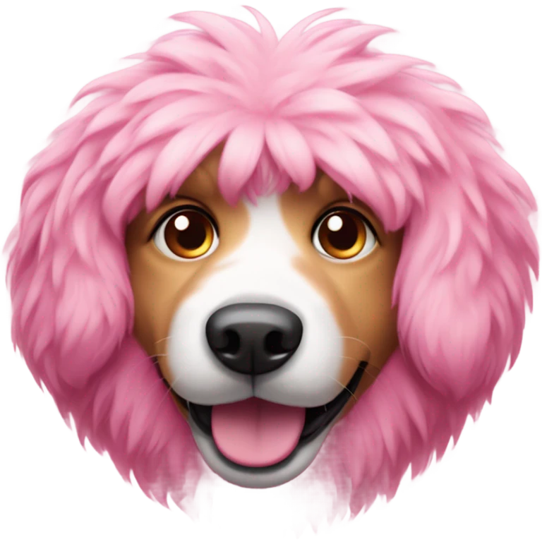 Pink dog emoji
