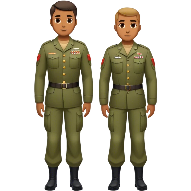 full body military male human character Konor emoji