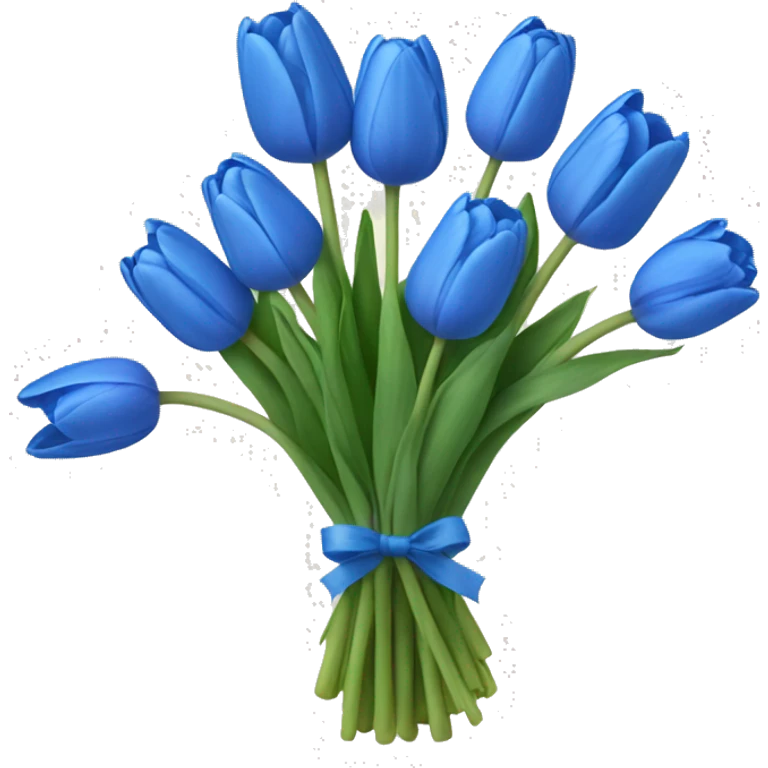 blue tulip bouquet  emoji