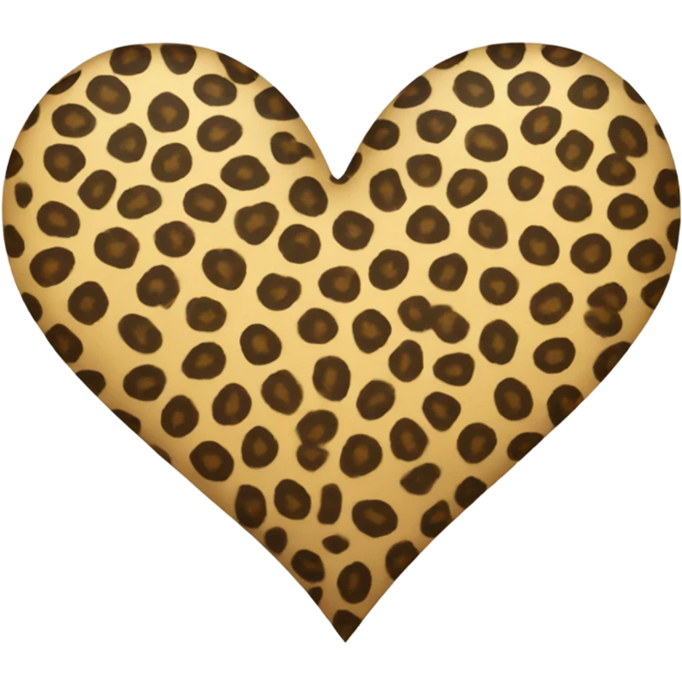 Cheetah print heart  emoji