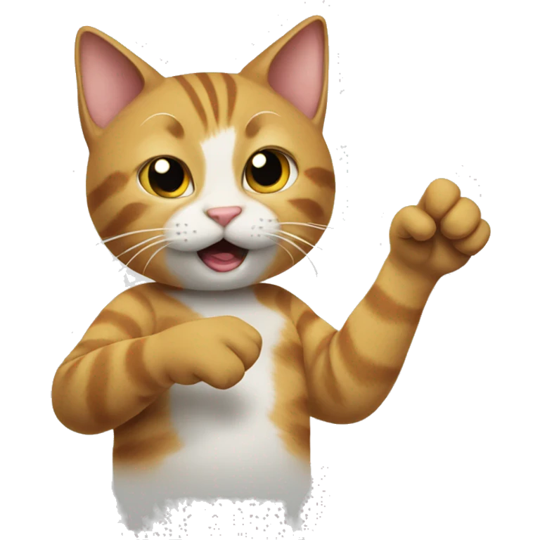 Cat flipping off emoji