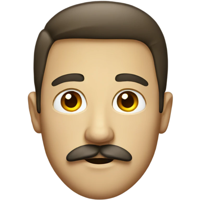male portrait with mustache emoji