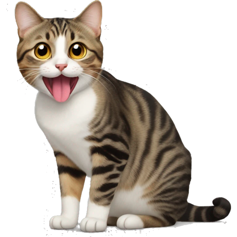 Cat sticking out tongue emoji