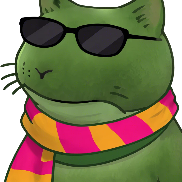 Cat with sunglasses emoji