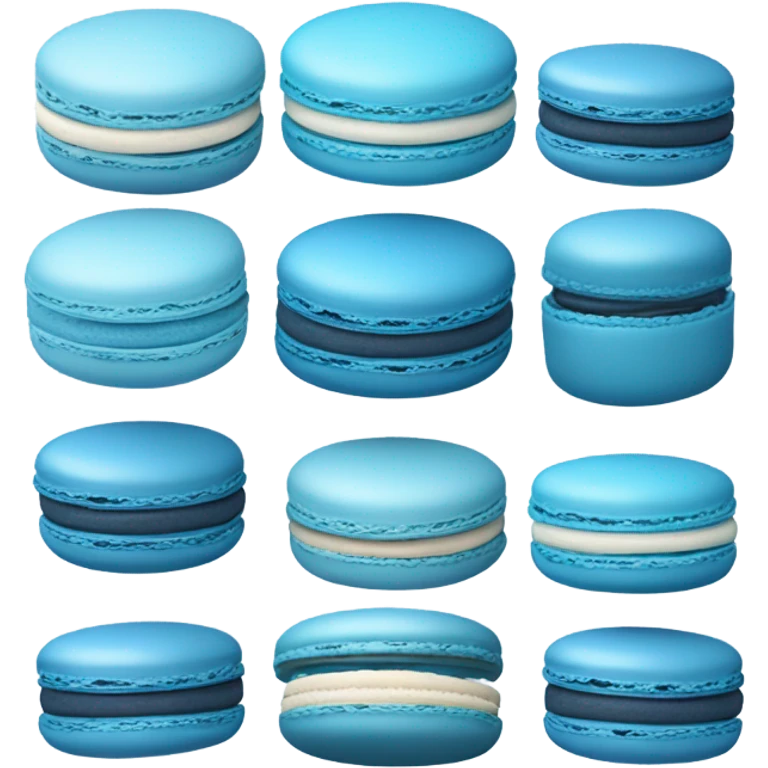 macrons recru in blue colour emoji
