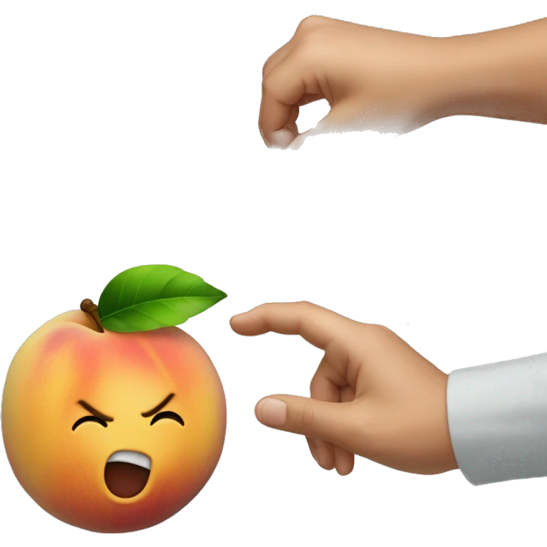 Slapping peach emoji
