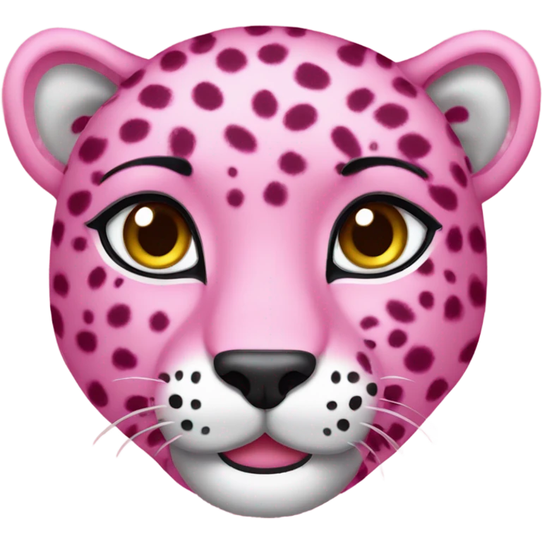 Pink glamour cheetah emoji