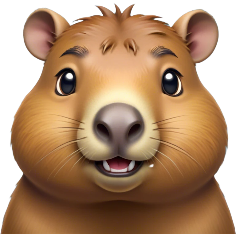 Cinematic Comical Capybara Portrait Emoji, Head tilted dramatically with an exaggeratedly shocked expression, featuring a robust, rotund build with wide, comically expressive eyes full of humorous disbelief, Simplified yet hilariously expressive features, highly detailed, glowing with a slightly sassy natural glow, high shine, dramatic yet playful, stylized with an air of quirky charm, soft glowing outline, capturing the essence of a meme-worthy capybara that looks ready to side-eye its way into viral fame! emoji