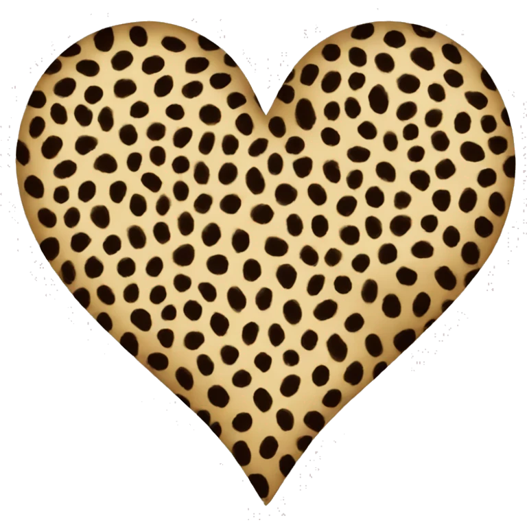cheetah print heart emoji
