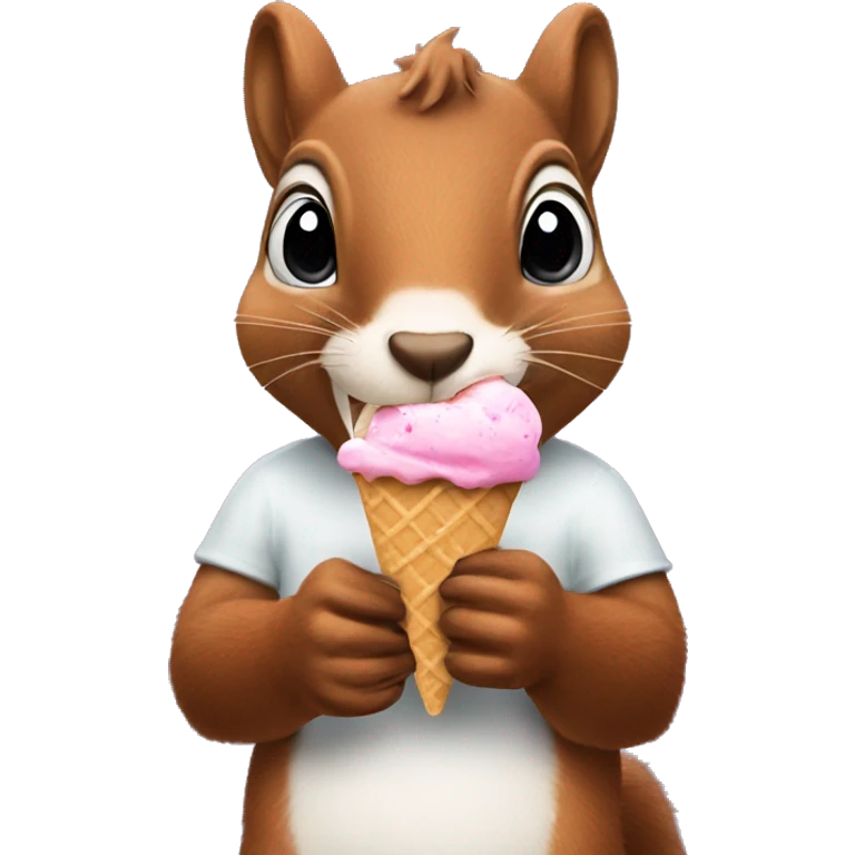 Squirrel eating ice cream sandwich  emoji