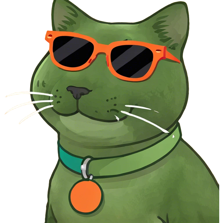 Cat with sunglasses emoji
