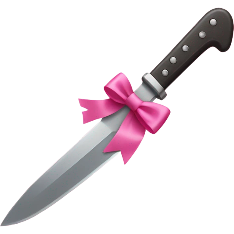 Pink bow knife  emoji
