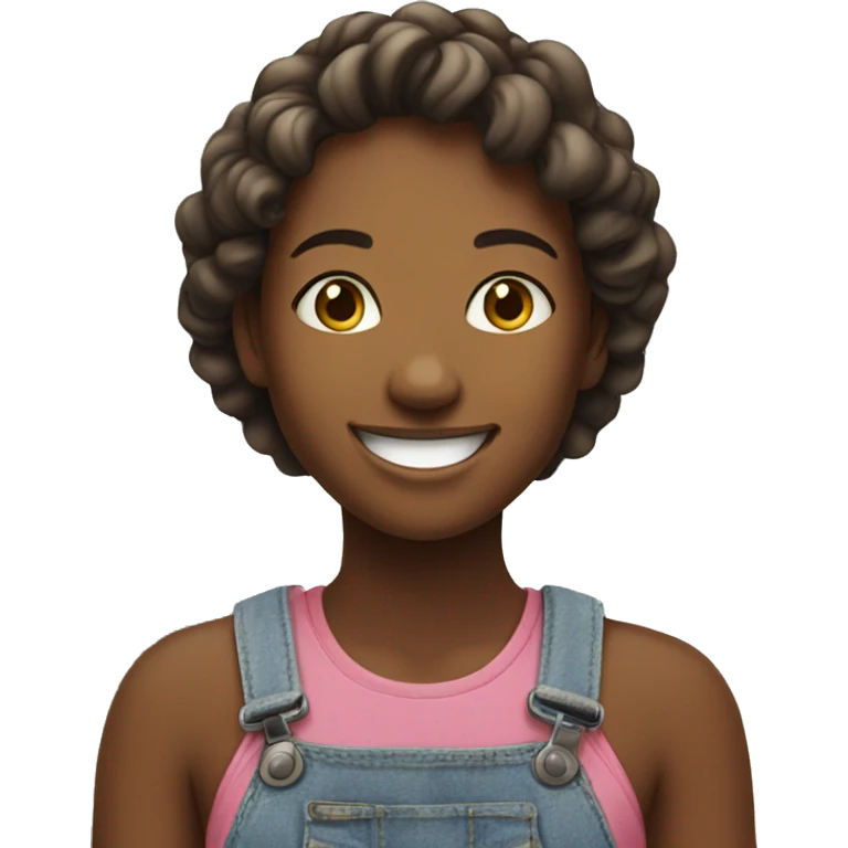 smiling girl outdoors in daylight emoji