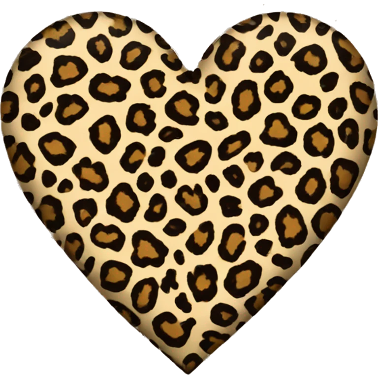 Leopard print heart emoji