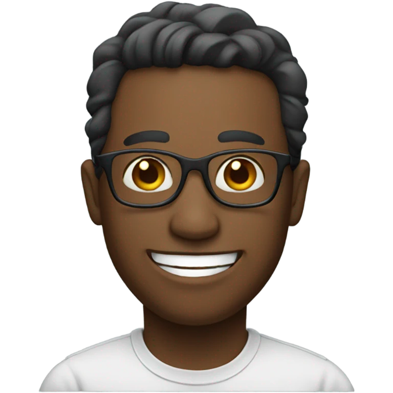 smiling male portrait with glasses emoji