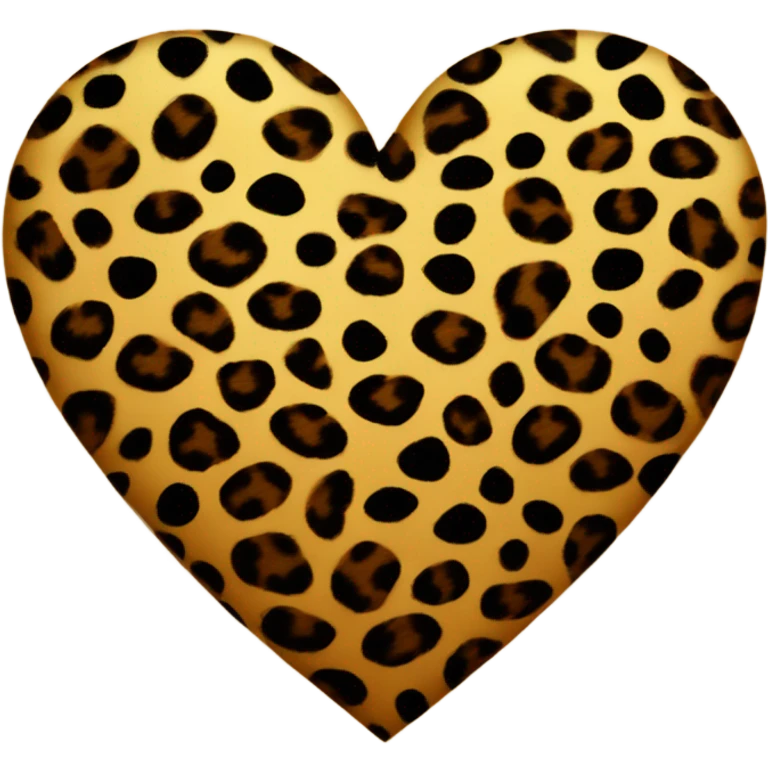 Leopard print heart emoji