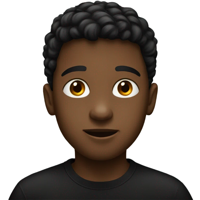 boy in black shirt portrait emoji