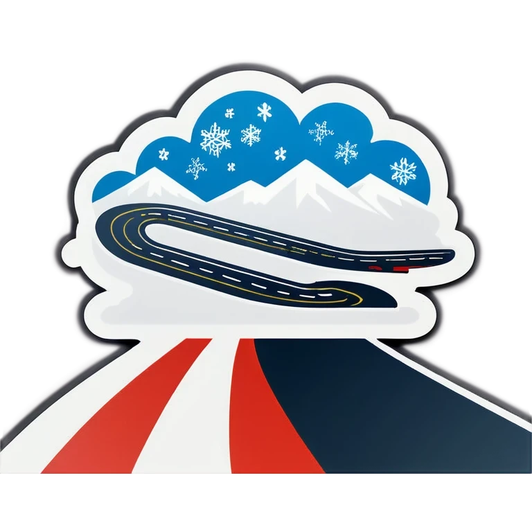 Kreis Racetrack with snow in winter emoji