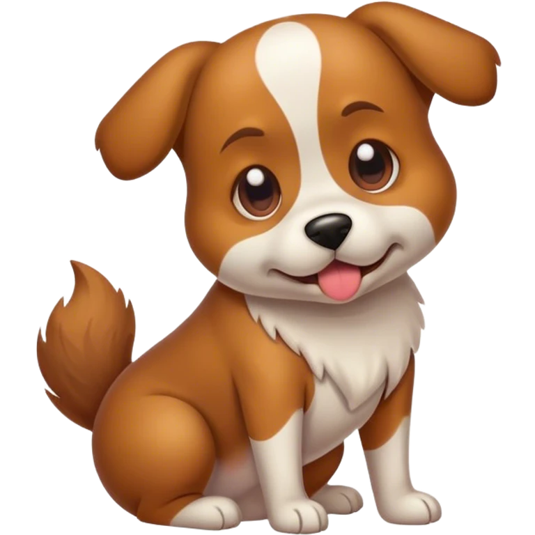 Dog pooping emoji