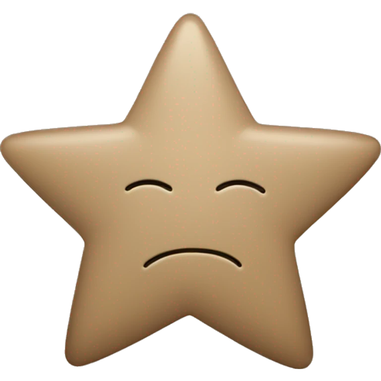 Star without face and with colour dark beige emoji