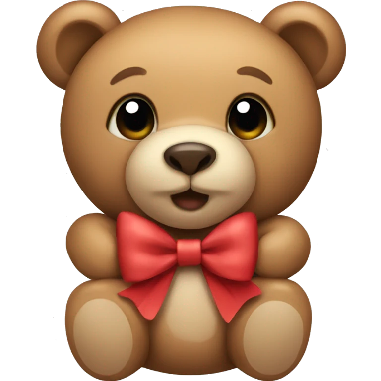 Teddy bear with bow emoji