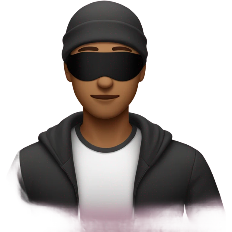 black eye mask emoji