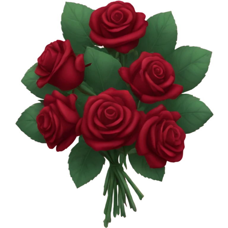 Bouquet of dark red roses emoji