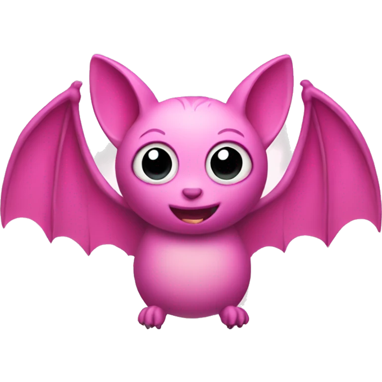 Pink bat with wings emoji