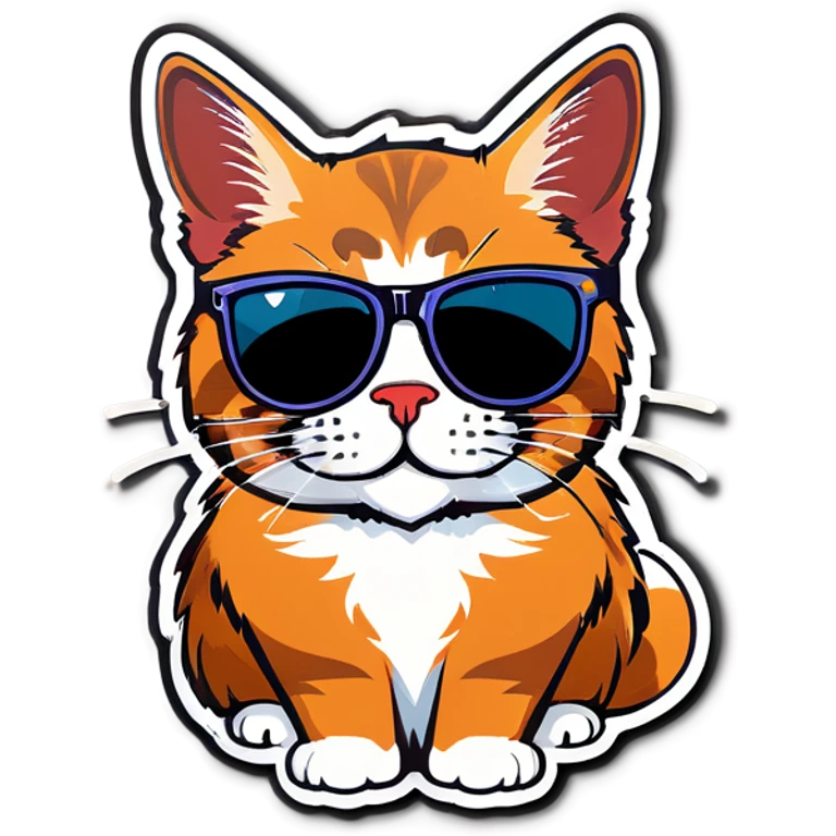 Cat with sunglasses emoji