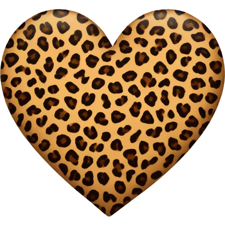 Leopard print heart emoji