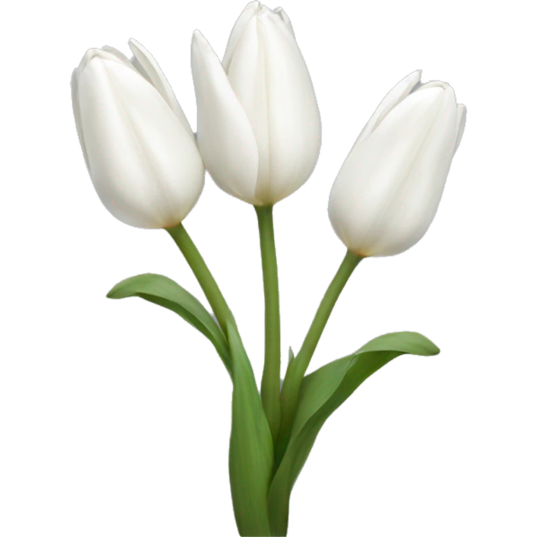 white tulips emoji