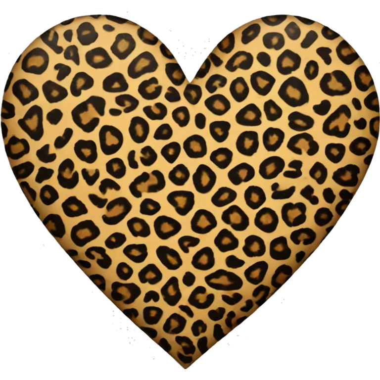 Leopard print heart emoji