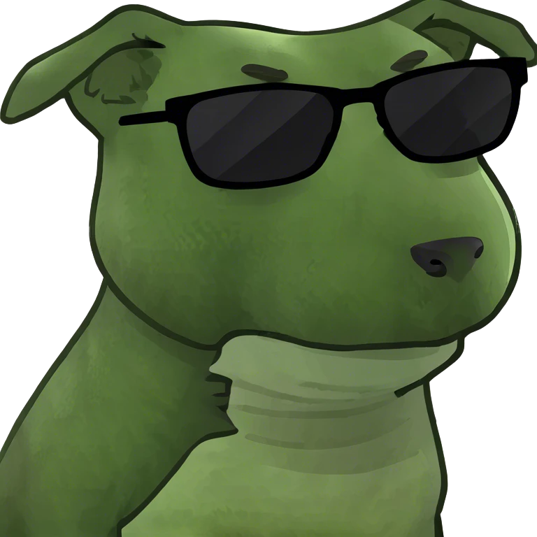Dog wearing shades emoji