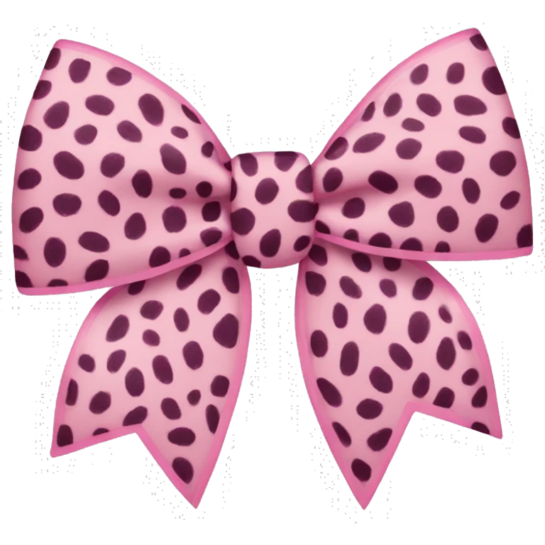 pink cheetah bow emoji