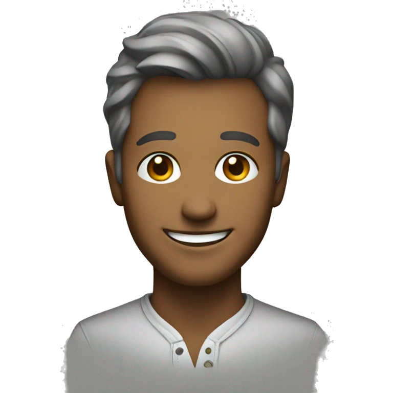 smiling portrait of stylish male emoji