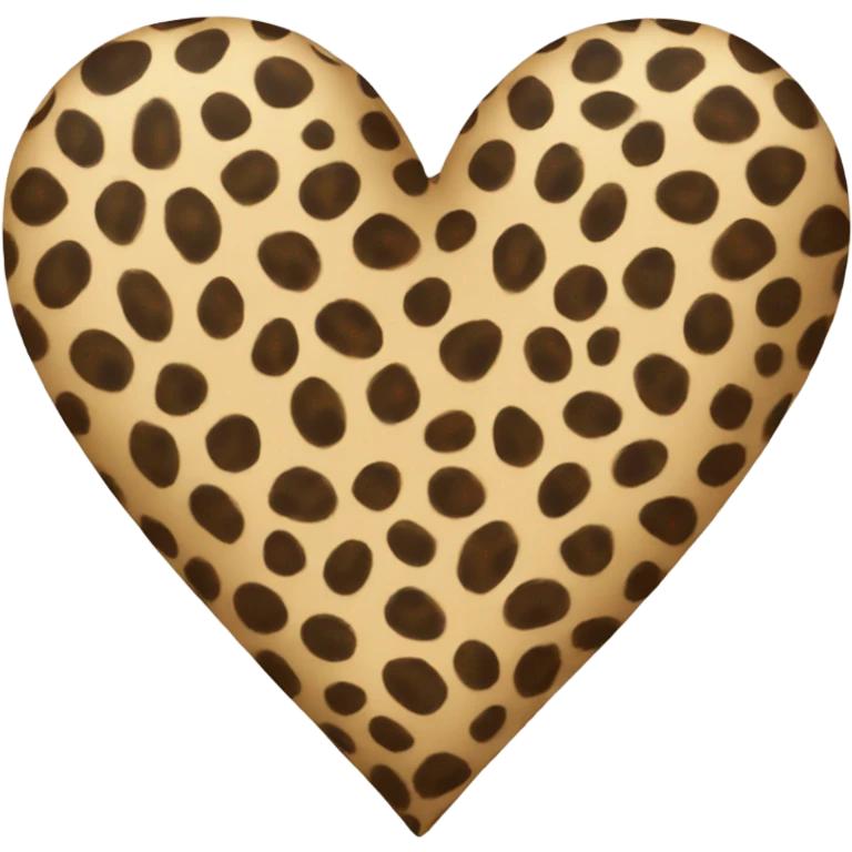 cheetah print heart emoji