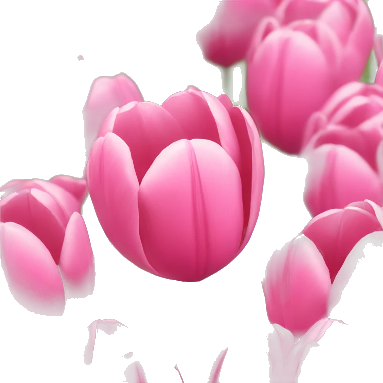 Pink tulips emoji