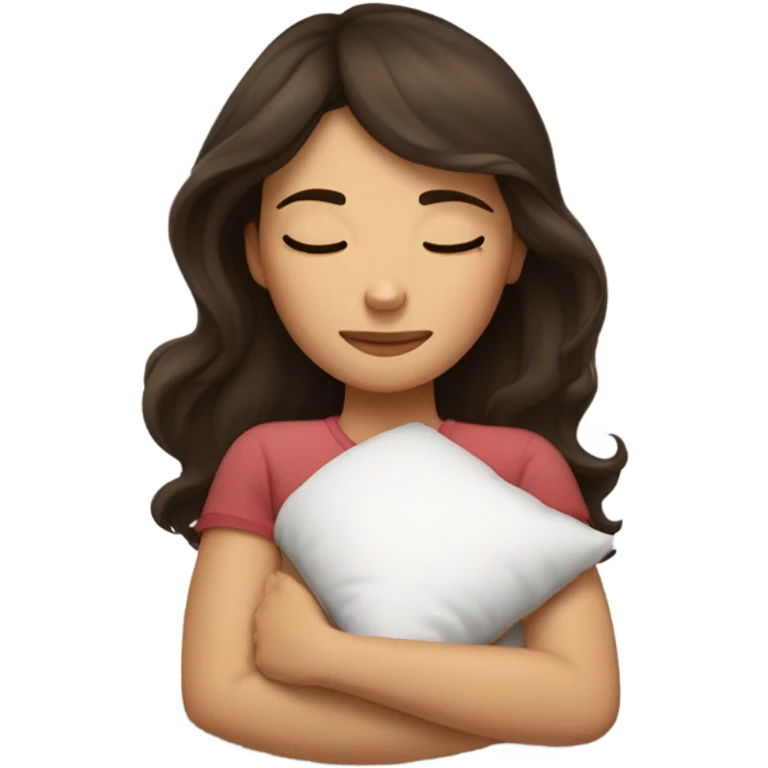 Brunette girl sleeping emoji