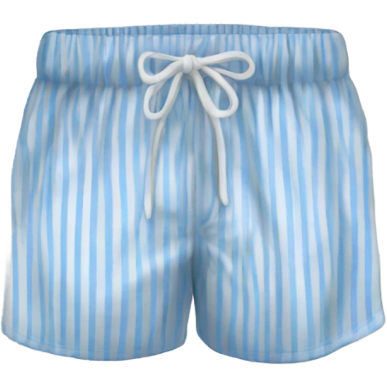 white and blue pin striped pajama shorts emoji