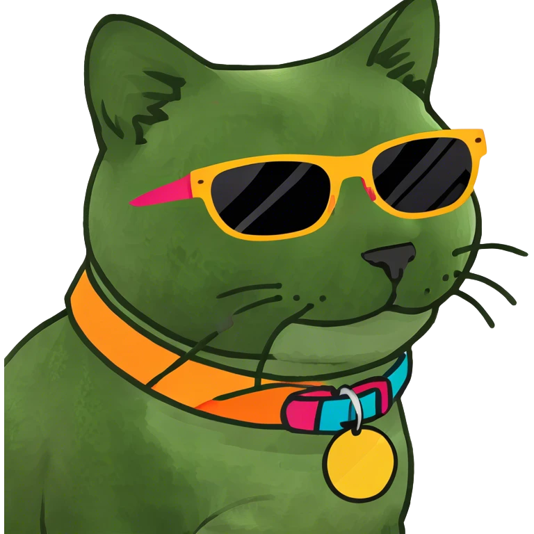 Cat with sunglasses emoji