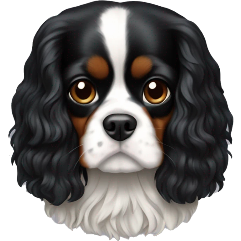 Black-king-charles-cavalier emoji