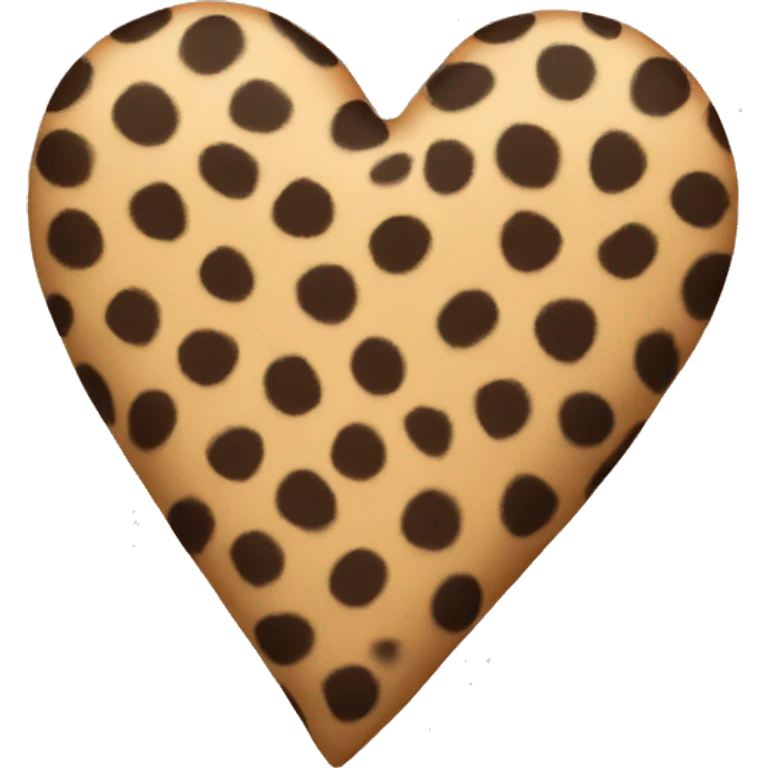 cheetah print heart  emoji