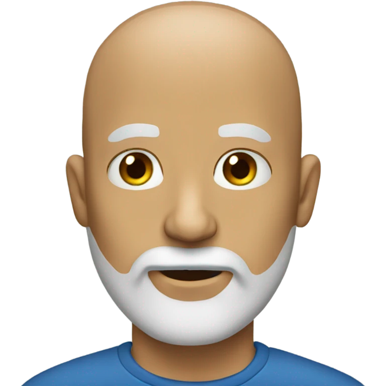 Bald man with beard emoji