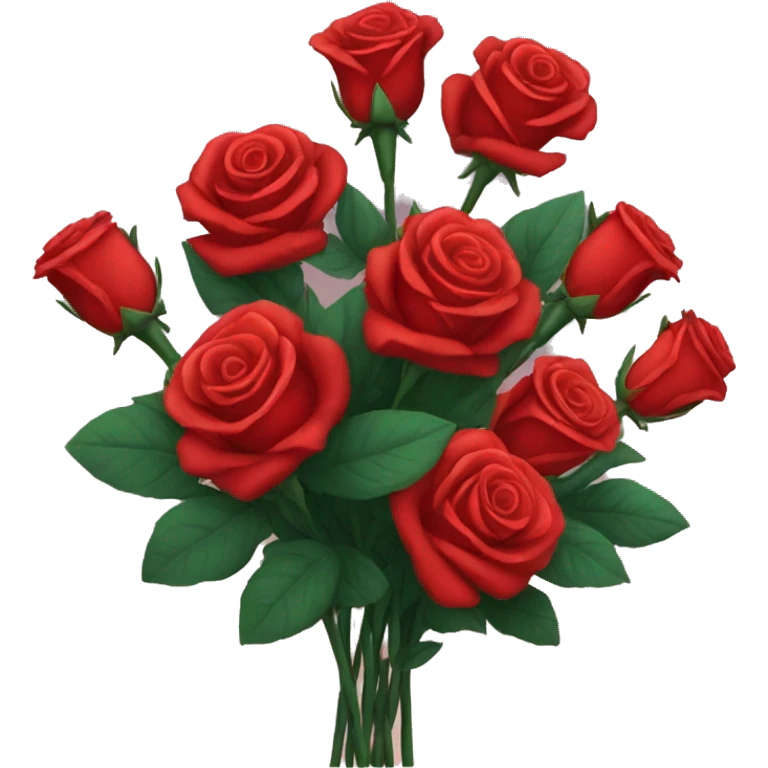 Big red roses bouquet emoji